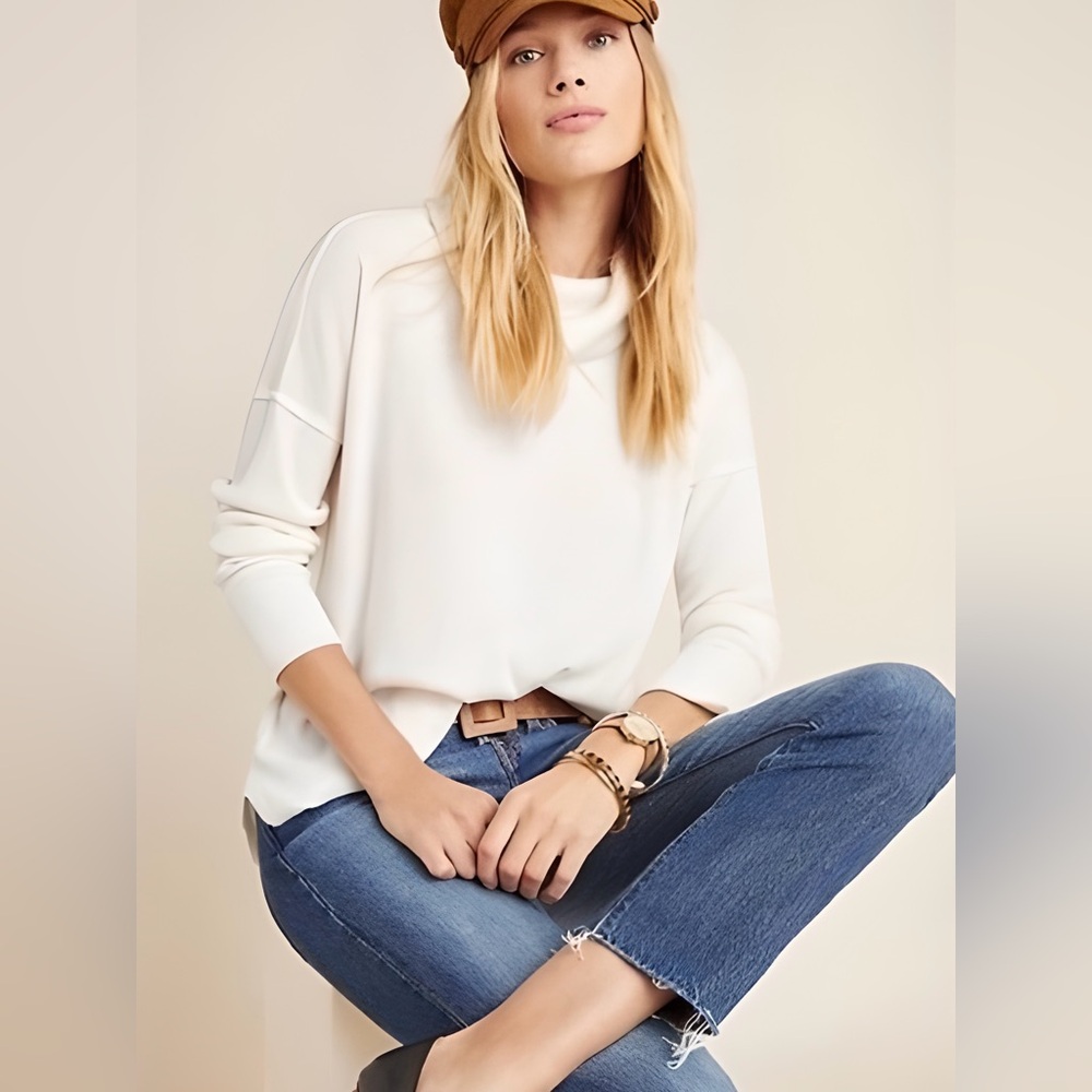 Maeve x Anthropologie | Ainsley Waffle Knit Turtleneck Long Sleeve Top | Sz XS